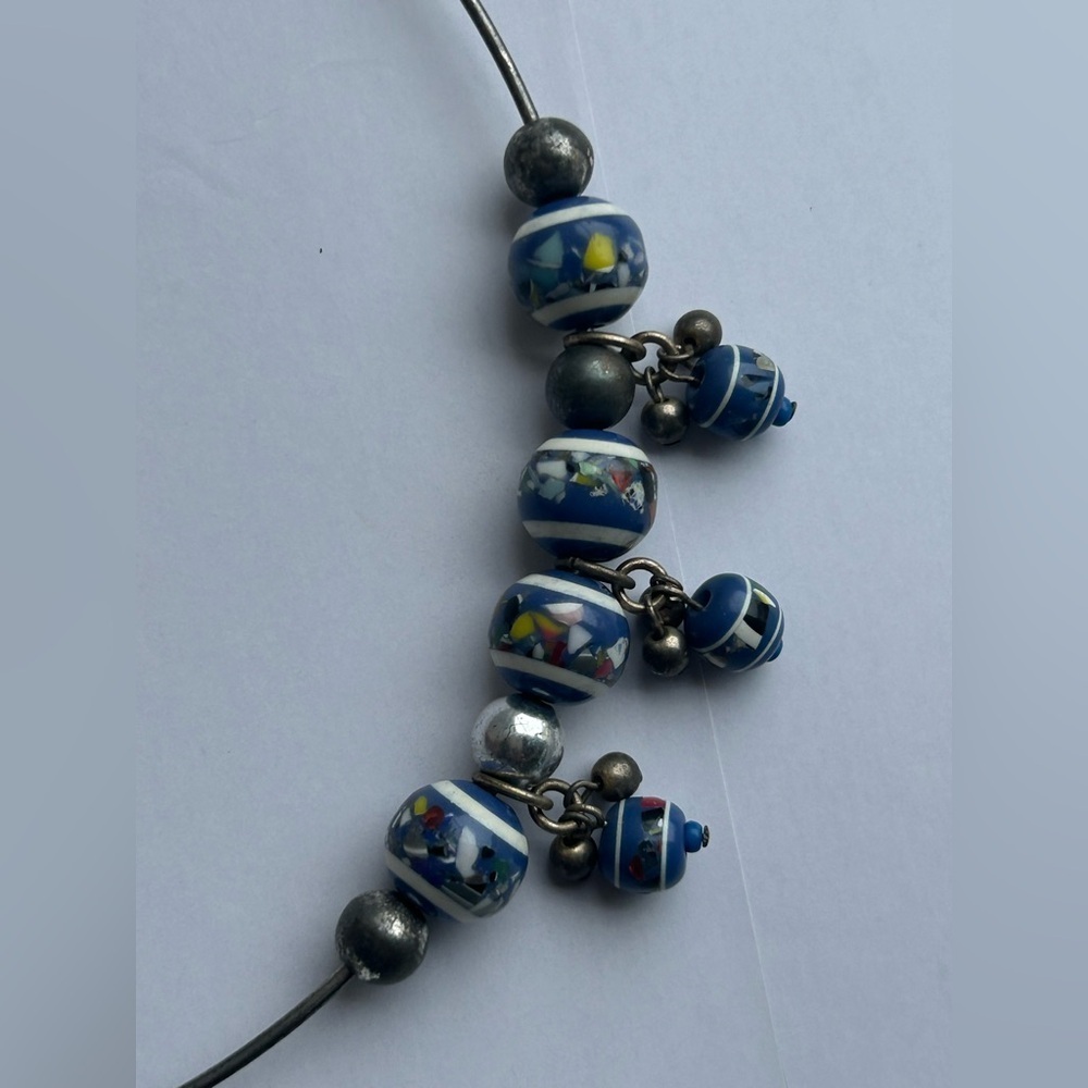 Vintage Millefiori Bead Choker Necklace Murano Style Vintage Necklace - Picture 13 of 13